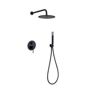 MONZA KIT DE DOUCHE ENCASTRÉ AVEC DÉVIATEUR AVEC SOFFIONE ET DOUCHETTE NOIR MAT