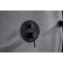 MONZA KIT DE DOUCHE ENCASTRÉ AVEC DÉVIATEUR AVEC SOFFIONE ET DOUCHETTE NOIR MAT