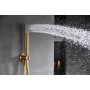 MONZA KIT DE DOUCHE ENCASTRÉ AVEC DÉVIATEUR AVEC SOFFIONE ET DOUCHETTE OR BROSSÉ