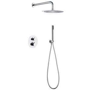 MONZA KIT DE DOUCHE ENCASTRÉ AVEC DÉVIATEUR THERMOSTATIQUE AVEC SOFFIONE ET DOUCHETTE CHROME