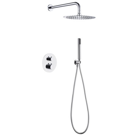 MONZA KIT DE DOUCHE ENCASTRÉ AVEC DÉVIATEUR THERMOSTATIQUE AVEC SOFFIONE ET DOUCHETTE CHROME