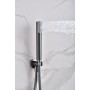 MONZA KIT DE DOUCHE ENCASTRÉ AVEC DÉVIATEUR THERMOSTATIQUE AVEC SOFFIONE ET DOUCHETTE BLACK GUN METAL