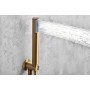 MONZA KIT DE DOUCHE ENCASTRÉ AVEC DÉVIATEUR THERMOSTATIQUE AVEC SOFFIONE ET DOUCHETTE OR BROSSÉ