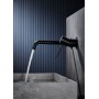 MONZA MITIGEUR MONOCOMMANDE LAVABO MURAL AVEC PARTIE ENCASTRÉE NOIR MAT