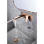 PISA MITIGEUR LAVABO MURAL AVEC PARTIE ENCASTRÉE OR ROSE BROSSÉ