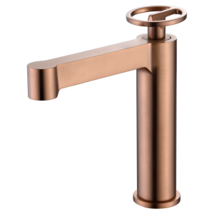 OLIMPO MITIGEUR LAVABO SANS VIDAGE OR ROSE BROSSÉ