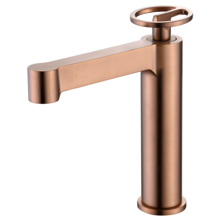 OLIMPO MITIGEUR LAVABO SANS VIDAGE OR ROSE BROSSÉ