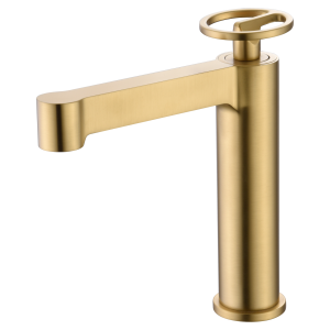 OLIMPO MITIGEUR LAVABO SANS VIDAGE OR BROSSÉ