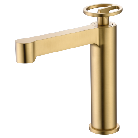 OLIMPO MITIGEUR LAVABO SANS VIDAGE OR BROSSÉ