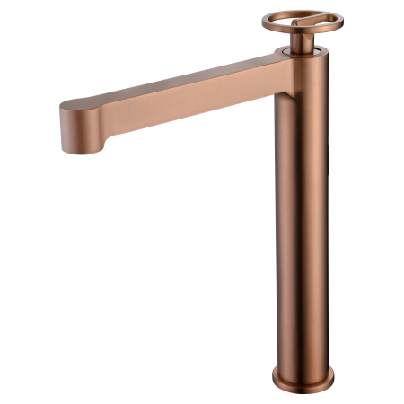 OLIMPO MITIGEUR LAVABO HAUT SANS VIDAGE OR ROSE BROSSÉ