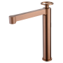 OLIMPO MITIGEUR LAVABO HAUT SANS VIDAGE OR ROSE BROSSÉ