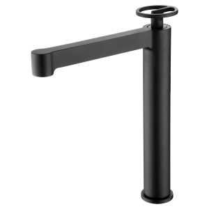 OLIMPO MITIGEUR LAVABO HAUT SANS VIDAGE NOIR MAT