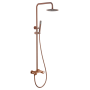 OLIMPO COLONNE DE DOUCHE MONOCOMMANDE OR ROSE BROSSÉ