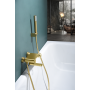OLIMPO MITIGEUR DE BAIN EXTÉRIEUR OR BROSSÉ AVEC KIT DE DOUCHE