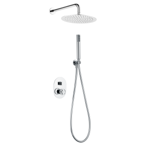 OLIMPO KIT DOUCHE AVEC MITIGEUR À DEUX VOIES CHROME + SOFFIONE ET DOUCHETTE