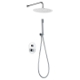 OLIMPO KIT DOUCHE AVEC MITIGEUR À DEUX VOIES CHROME + SOFFIONE ET DOUCHETTE