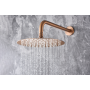 OLIMPO KIT DE DOUCHE AVEC MITIGEUR À DEUX VOIES OR ROSE BROSSÉ + SOFFIONE ET DOUCHETTE