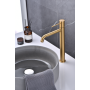 GENOVA MITIGEUR LAVABO HAUT SANS VIDAGE OR BROSSÉ