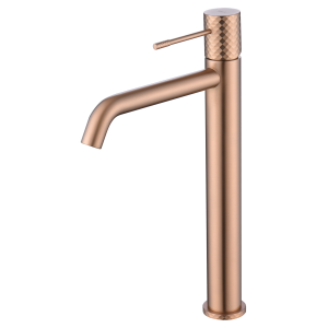 GENOVA MITIGEUR LAVABO HAUT SANS VIDAGE OR ROSE BROSSÉ