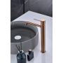 GENOVA MITIGEUR LAVABO HAUT SANS VIDAGE OR ROSE BROSSÉ