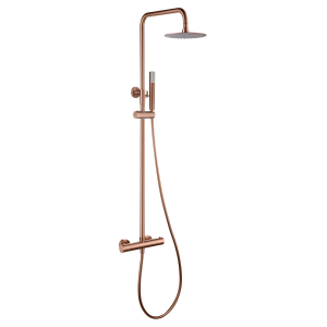 GENOVA COLONNE DE DOUCHE THERMOSTATIQUE OR ROSE BROSSÉ