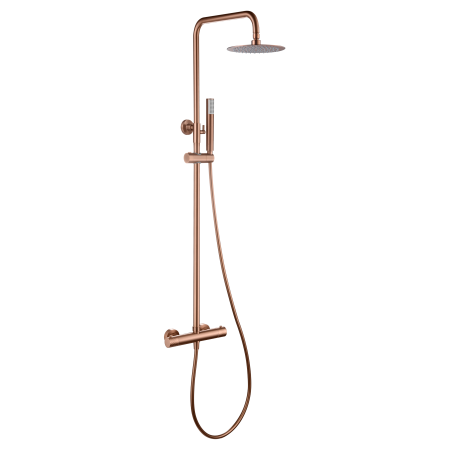 GENOVA COLONNE DE DOUCHE THERMOSTATIQUE OR ROSE BROSSÉ