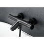 GENOVA MITIGEUR EXTERNE POUR BAIGNOIRE THERMOSTATIQUE AVEC KIT DOUCHE NOIR MAT