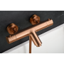 GENOVA MITIGEUR EXTERNE POUR BAIGNOIRE THERMOSTATIQUE AVEC KIT DOUCHE OR ROSE BROSSÉ
