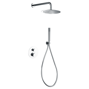 GENOVA KIT DOUCHE SOFFIONE AVEC MITIGEUR THERMOSTATIQUE À 2 VOIES + DOUCHETTE