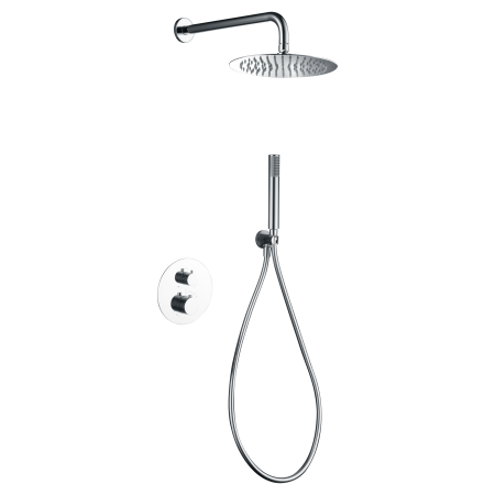 GENOVA KIT DOUCHE SOFFIONE AVEC MITIGEUR THERMOSTATIQUE À 2 VOIES + DOUCHETTE