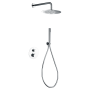 GENOVA KIT DOUCHE SOFFIONE AVEC MITIGEUR THERMOSTATIQUE À 2 VOIES + DOUCHETTE