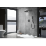 GENOVA KIT DOUCHE SOFFIONE AVEC MITIGEUR THERMOSTATIQUE À 2 VOIES + DOUCHETTE NOIR MAT
