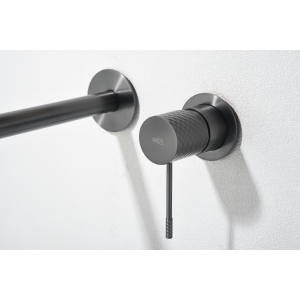 GENOVA MITIGEUR LAVABO MURAL SANS VIDAGE BLACK GUN METAL