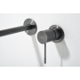 GENOVA MITIGEUR LAVABO MURAL SANS VIDAGE BLACK GUN METAL