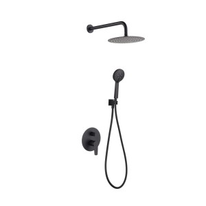 BELGICA KIT DE DOUCHE SOFFIONE AVEC MITIGEUR AVEC DÉVIATEUR + DOUCHETTE NOIR MAT