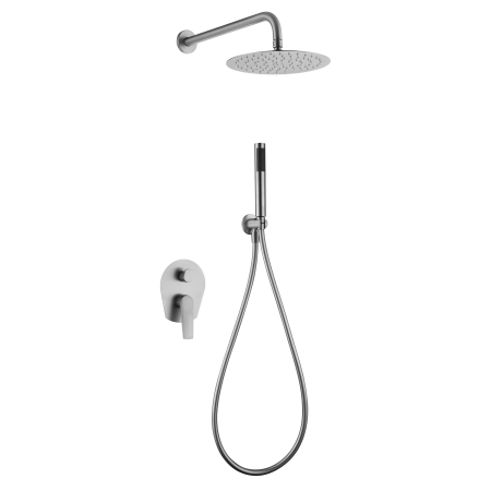 DELOS KIT DOUCHE MONOCOMMANDE ENCASTRÉ AVEC DÉVIATEUR ET DOUCHETTE EN ACIER INOXYDABLE. S.316