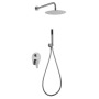 DELOS KIT DOUCHE MONOCOMMANDE ENCASTRÉ AVEC DÉVIATEUR ET DOUCHETTE EN ACIER INOXYDABLE. S.316
