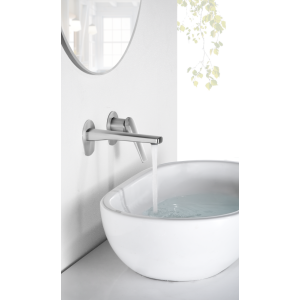 DELOS MITIGEUR LAVABO MONOCOMMANDE ENCASTRÉ EN ACIER INOXYDABLE. S.316