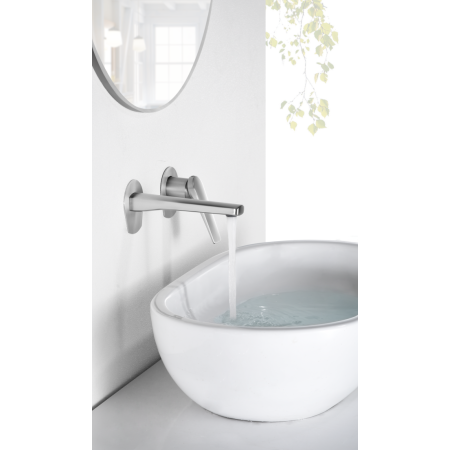 DELOS MITIGEUR LAVABO MONOCOMMANDE ENCASTRÉ EN ACIER INOXYDABLE. S.316