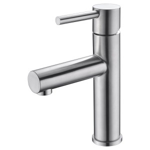 MOSCU MITIGEUR LAVABO MONOCOMMANDE ACIER INOXYDABLE S.316 SANS VIDAGE