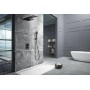 RODAS KIT DE DOUCHE ENCASTRÉ THERMOSTATIQUE NOIR MAT AVEC SOFFIONE ET CASCADE + DOUCHETTE