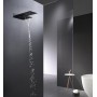 RODAS KIT DE DOUCHE ENCASTRÉ THERMOSTATIQUE NOIR MAT AVEC SOFFIONE ET CASCADE + DOUCHETTE