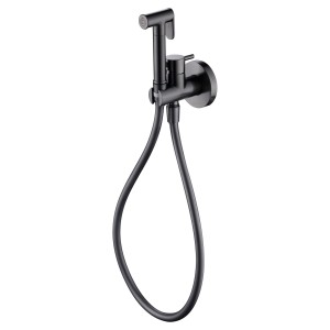 MUNICH BIDET AVEC DOUCHETTE ET MITIGEUR EAU CHAUDE ET FROIDE BLACK GUN METAL