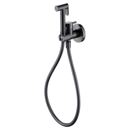 MUNICH BIDET AVEC DOUCHETTE ET MITIGEUR EAU CHAUDE ET FROIDE BLACK GUN METAL