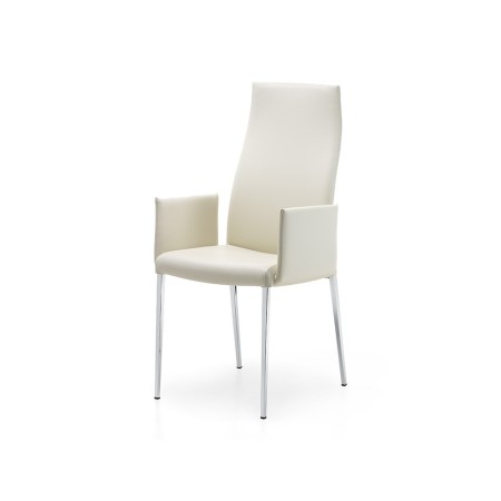 SEDIA ANNA ALTA CON BRACCIOLI 54x55x105h