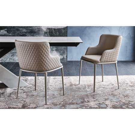 SEDIA MAGDA ML COUTURE  53x59x81h - AVEC ACCOUDOIRS