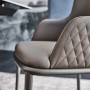 SEDIA MAGDA ML COUTURE  53x59x81h - AVEC ACCOUDOIRS