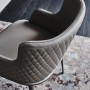 SEDIA MAGDA ML COUTURE  53x59x81h - AVEC ACCOUDOIRS