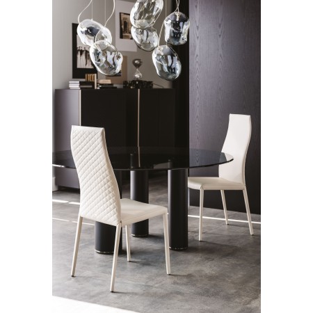 SEDIA NORMA COUTURE 60x55x87h - AVEC ACCOUDOIRS