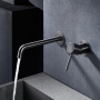 MONZA MITIGEUR LAVABO MURAL AVEC PARTIE ENCASTRÉE BLACK GUN METAL